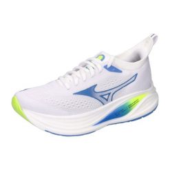 Buty do biegania damskie Mizuno Neo Zen 2 white/ultramarine/lightning yellow. Białe obuwie sportowe damskie Mizuno, bez wzorów, do biegania. Za 489.99 zł.