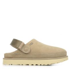 Damskie sandały Ugg W GOLDENSTAR CLOG 1138252-SAN. Brązowe sandały damskie UGG, bez wzorów, z materiału, bez obcasa, bez zapięcia. Za 479.00 zł.