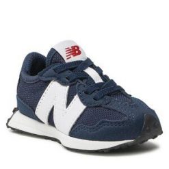 Sneakersy New Balance. Niebieskie półbuty chłopięce New Balance, bez wzorów, bez zapięcia. Za 309.99 zł.
