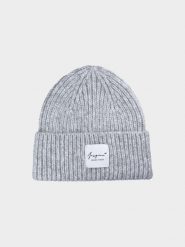 4F Czapka zimowa damska - szara S. Szare czapki i kapelusze damskie 4f, na zimę, bez wzorów, z materiału, klasyczne. W wyprzedaży za 49.99 zł.