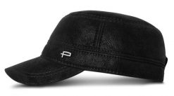 Ocieplana Czapka Męska z Daszkiem - Ekoskóra - Pako Jeans - Czarna. Czarne czapki i kapelusze męskie Pako Jeans, na zimę, bez wzorów, z elastanu. Za 89.00 zł.