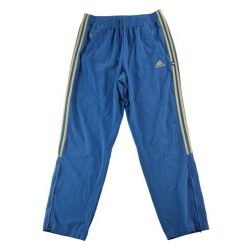 Second life - Spodnie dresowe męskie welur Adidas - Stan bardzo dobry. Niebieskie spodnie sportowe męskie Adidas, l, bez wzorów, z dresówki, do biegania. Za 170.36 zł.
