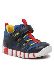 Geox Półbuty B Iupidoo B3555B 0BC14 C4226 Granatowy. Niebieskie półbuty chłopięce Geox, bez wzorów, ze skóry, bez zapięcia. Za 179.99 zł.
