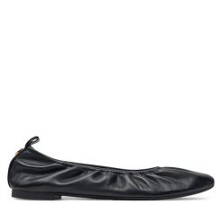 Baleriny Tory Burch. Czarne baleriny damskie Tory Burch, bez wzorów, bez obcasa. Za 759.99 zł.