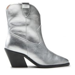 Kowbojki Eva Minge. Szare botki damskie Eva Minge, bez obcasa, na słupku, bez zapięcia. Za 329.99 zł.