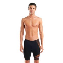 Spodenki pływackie męskie Arena Design Swim Jammer. Brązowe kąpielówki męskie Arena, m, bez wzorów, z materiału, na fitness i siłownię. Za 229.00 zł.
