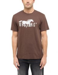 Męski T-Shirt Mustang Style Austin Hot Fudge 1016279 3382. T-shirty męskie Mustang, m, bez wzorów, bez kołnierzyka. Za 69.99 zł.