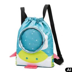 Plecak worek na trening juniorski Aqua-Sport Space Alien. Niebieskie torby i plecaki dziecięce AQUA-SPORT, z materiału, duże. Za 30.99 zł.