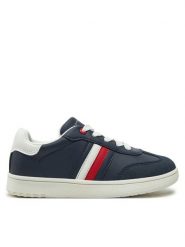 Tommy Hilfiger Sneakersy Stripe Low Cut Lace-Up Sneaker T3X9-33851-1269 M Granatowy. Niebieskie buty sportowe chłopięce Tommy Hilfiger, bez wzorów, ze skóry, bez zapięcia. Za 189.99 zł.