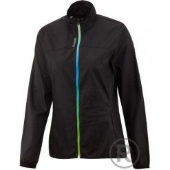 Reebok damska kurtka wiatrówka – lekka, oddychająca. Czarne kurtki damskie Reebok, na jesień, bez wzorów, bez kaptura, do biegania. Za 221.99 zł.