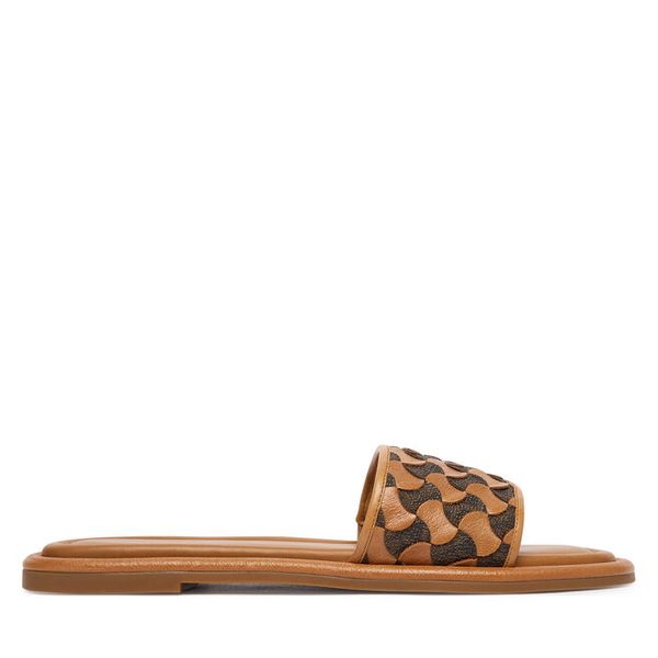 Klapki MICHAEL Michael Kors. Brązowe klapki damskie MICHAEL Michael Kors, bez wzorów, bez obcasa. Za 443.99 zł.