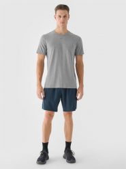 4F Spodenki treningowe regular szybkoschnące męskie - zielone S. Zielone krótkie spodenki sportowe męskie 4f, l, bez wzorów, z dzianiny, na fitness i siłownię. W wyprzedaży za 59.99 zł.