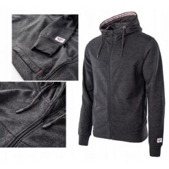 Bluza dresowa dla mężczyzn Hi-tec Sabarin. Czarne bluzy męskie Hi-tec, m, bez wzorów, z dresówki, bez kaptura, trekkingowe. Za 171.00 zł.