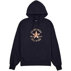 Odzież Converse. Czarna bluzy sportowe damskie Converse, bez wzorów, bez kaptura. Za 329.99 zł.