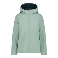 Kobieta odwracalna kurtka przeciwdeszczowa z kapturem na zamek CMP. Zielone kurtki damskie CMP, bez wzorów, z kapturem. Za 622.55 zł.