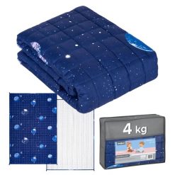 Kołdra obciążeniowa koc sensoryczny dla dzieci 100x150 cm 4 kg Rebel. Niebieskie kocyki dla dzieci REBEL ACTIVE, z materiału. Za 75.00 zł.