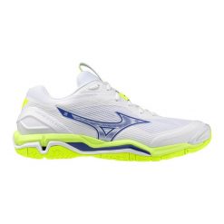 Buty halowe Mizuno Wave Stealth. Białe buty sportowe męskie Mizuno, bez zapięcia, do piłki ręcznej, mizuno wave. Za 596.25 zł.