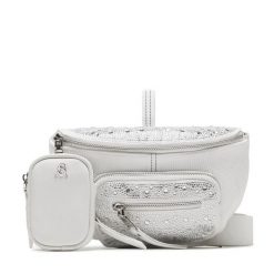 Saszetka nerka Steve Madden. Białe torebki do ręki damskie Steve Madden, bez wzorów, bez dodatków. Za 319.99 zł.