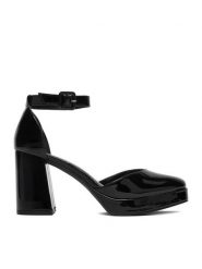 JENNY Czółenka CEO-LH24039-1 Czarny. Czarne czółenka damskie Jenny, bez wzorów, z materiału, bez obcasa, bez zapięcia. Za 159.99 zł.