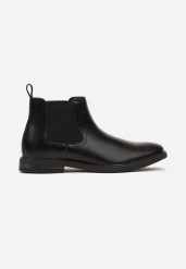 Czarne Eleganckie Botki Sztyblety Lilari. Czarne botki męskie Born2be, z jeansu, biznesowe, bez zapięcia. Za 129.99 zł.