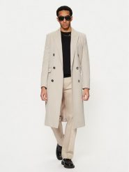 AMI Paris Płaszcz przejściowy HCO319.WV0037 Beżowy Regular Fit. Brązowe płaszcze męskie AMI PARIS, m, bez wzorów, z wełny, bez kaptura. Za 4,899.00 zł.