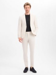 Finshley & Harding garnitur biznesowy Mężczyźni Slim Fit beżowy, 50. Brązowe garnitury męskie Finshley & Harding, bez wzorów, biznesowe. Za 699.95 zł.