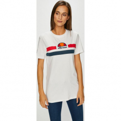Ellesse - Top. Białe t-shirty damskie Ellesse, s, bez wzorów, z bawełny, casualowe, bez kołnierzyka. W wyprzedaży za 89.90 zł.