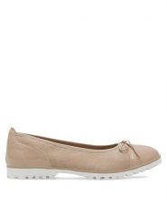 Clara Barson Baleriny WYL3653-1 Beżowy. Brązowe baleriny damskie Clara Barson, bez wzorów, ze skóry, bez obcasa. Za 99.99 zł.