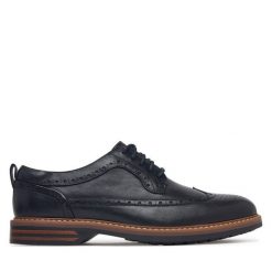 Półbuty Clarks. Niebieskie półbuty na co dzień męskie Clarks, bez zapięcia. Za 479.99 zł.