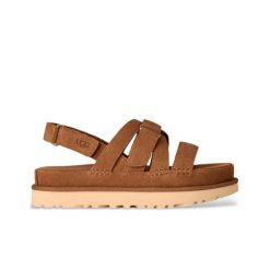 Damskie sandały Ugg W GOLDENSTAR GLEAM 1175122-CHE. Brązowe sandały damskie UGG, bez wzorów, z materiału, bez obcasa, bez zapięcia. Za 429.00 zł.