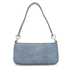 Torebka Calvin Klein. Niebieskie torebki do ręki damskie Calvin Klein, bez wzorów, z denimu, klasyczne, bez dodatków. Za 289.99 zł.