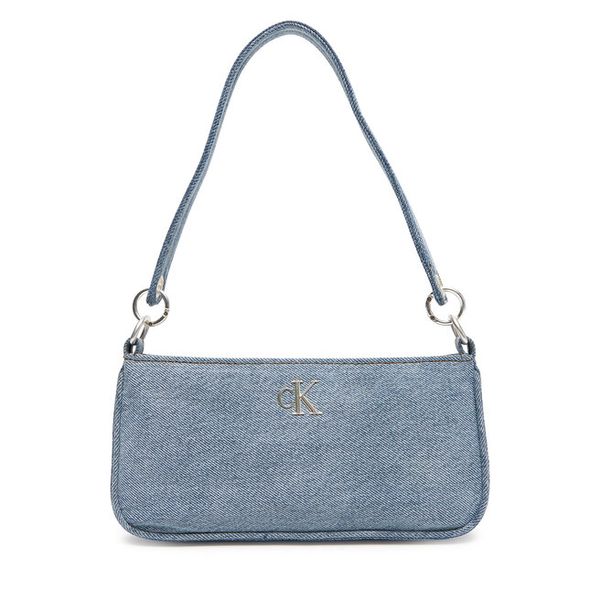 Torebka Calvin Klein. Niebieskie torebki do ręki damskie Calvin Klein, bez wzorów, z denimu, klasyczne, bez dodatków. Za 289.99 zł.
