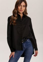 Czarna Koszula Good Vibes Only. Czarne bluzki damskie Renee, m, z aplikacjami, eleganckie, bez kołnierzyka, bez ramiączek. Za 79.99 zł.
