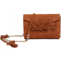 Skórzana torebka w kolorze jasnobrązowym - (S)24 x (W)16 x (G)5 cm. Brązowe torby na ramię damskie marki Tosca Blu. W wyprzedaży za 369.95 zł.