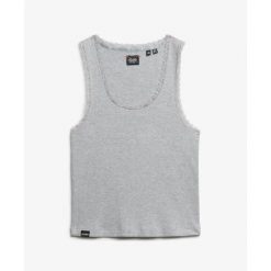Top koronkowy dla kobiet Superdry Vintage. Szare bielizna termoaktywna damska Superdry., bez wzorów, z koronki, bez ramiączek. Za 103.80 zł.