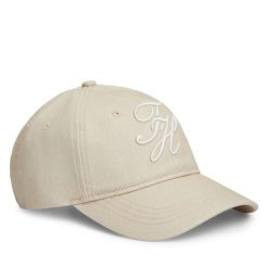 Czapka z daszkiem Tommy Hilfiger. Brązowe czapki i kapelusze damskie Tommy Hilfiger, bez wzorów. Za 177.99 zł.