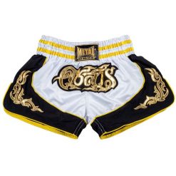 Spodenki do boksu tajskiego Metal Boxe Lumpunee. Białe szorty męskie METAL BOXE, s, bez wzorów, z materiału. Za 191.50 zł.
