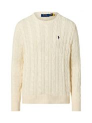 Polo Ralph Lauren Męski sweter z dzianiny Mężczyźni Bawełna biały jednolity, L. Białe swetry przez głowę męskie Polo Ralph Lauren, l, bez wzorów, z bawełny, bez kołnierzyka. Za 949.95 zł.