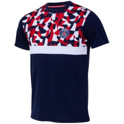 Koszulka piłkarska dla dorosłych Paris Saint-Germain 23/24. Niebieskie koszulki sportowe męskie PSG, m, bez wzorów, bez kołnierzyka, bez ramiączek, do piłki nożnej. Za 169.99 zł.