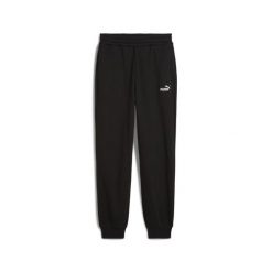 Damskie spodnie dresowe z wysokim stanem i małym logo No.1 ESS Comfort PUMA. Czarne spodnie dresowe damskie Puma, xl, bez wzorów, z dresówki. Za 144.99 zł.