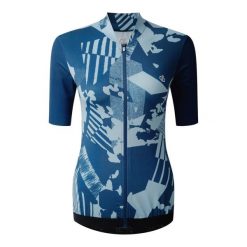 Damska Koszulka AEP Stimulus III Geometric Jersey. Niebieskie koszulki sportowe damskie Dare 2b, bez wzorów, z jersey, sportowe, bez kołnierzyka. Za 93.99 zł.