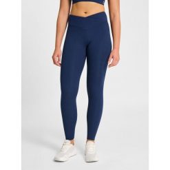 Damskie legginsy Hummel Hmlyoga Wrap High Waist. Niebieskie legginsy damskie Hummel, bez wzorów, na fitness i siłownię. Za 246.00 zł.