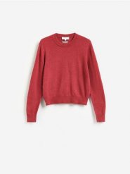 Sweter z wełny merino - brudny róż. Czerwone swetry damskie Reserved, l, bez wzorów, z wełny, bez kołnierzyka, bez ramiączek, bez kaptura. Za 199.99 zł.