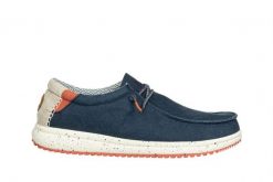 Półbuty Walk In Pitas Nias Marino 003313, Granatowy, Materiał - 44. Niebieskie półbuty na co dzień męskie Walk In Pitas, na lato, z bawełny, wakacyjne, bez zapięcia. W wyprzedaży za 224.10 zł.