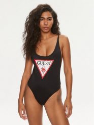 Guess Strój kąpielowy E4GJ48 LY00K Czarny. Czarne kostiumy jednoczęściowe damskie Guess, xs, z aplikacjami, z syntetyku. Za 209.99 zł.