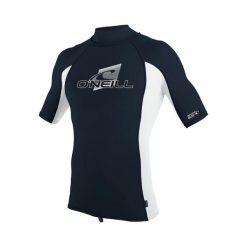 Rashguard z kołnierzem typu golf O'Neill Premium Skins. Białe koszulki sportowe męskie O'Neill, bez wzorów, bez kołnierzyka, bez ramiączek, na golfa. Za 212.50 zł.