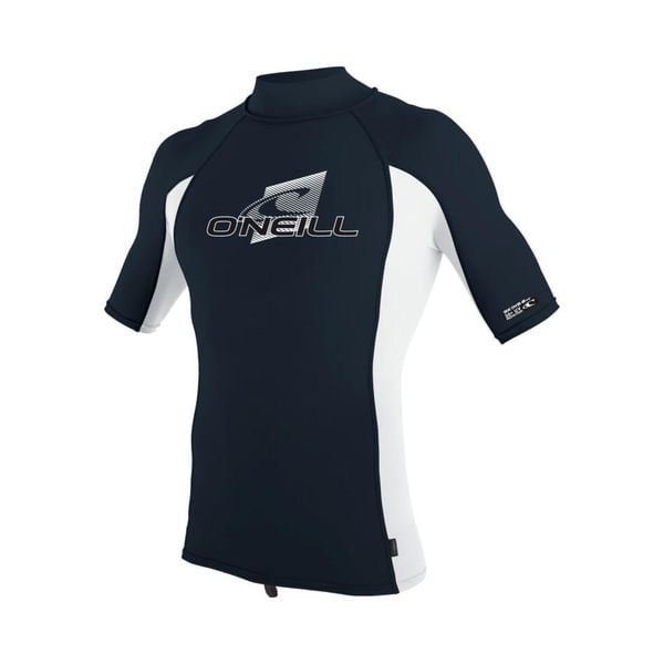 Rashguard z kołnierzem typu golf O'Neill Premium Skins. Białe koszulki sportowe męskie O'Neill, bez wzorów, bez kołnierzyka, bez ramiączek, na golfa. Za 212.50 zł.