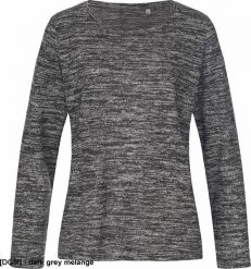 Stedman SST9180 - Bluza damska z długim rękawem ST9180 - dark grey melange S. Szare bluzy damskie Stedman, s, bez wzorów, bez kaptura. Za 179.80 zł.