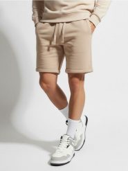 Szorty - beżowy. Brązowe szorty męskie Sinsay, l, bez wzorów, z bawełny. Za 29.99 zł.