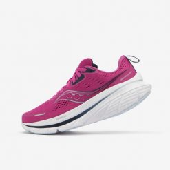 Buty do biegania damskie Saucony Guide 18. Czerwone obuwie sportowe damskie Saucony, bez wzorów, do biegania. W wyprzedaży za 499.99 zł.